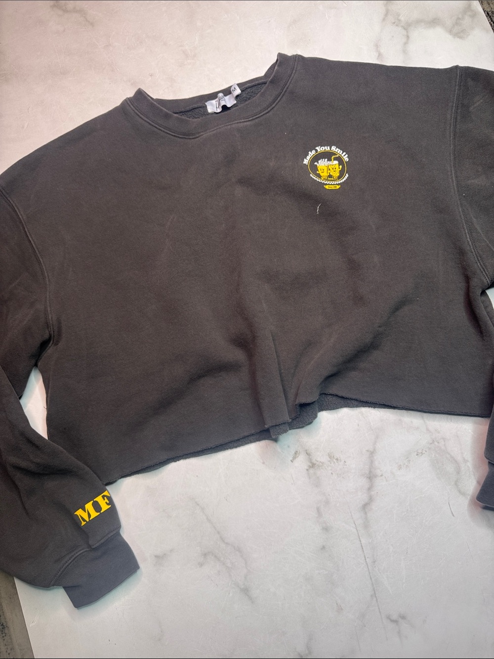 The Mayfair Group “Made You Smile” Cropped Sweatshirt Size S/M